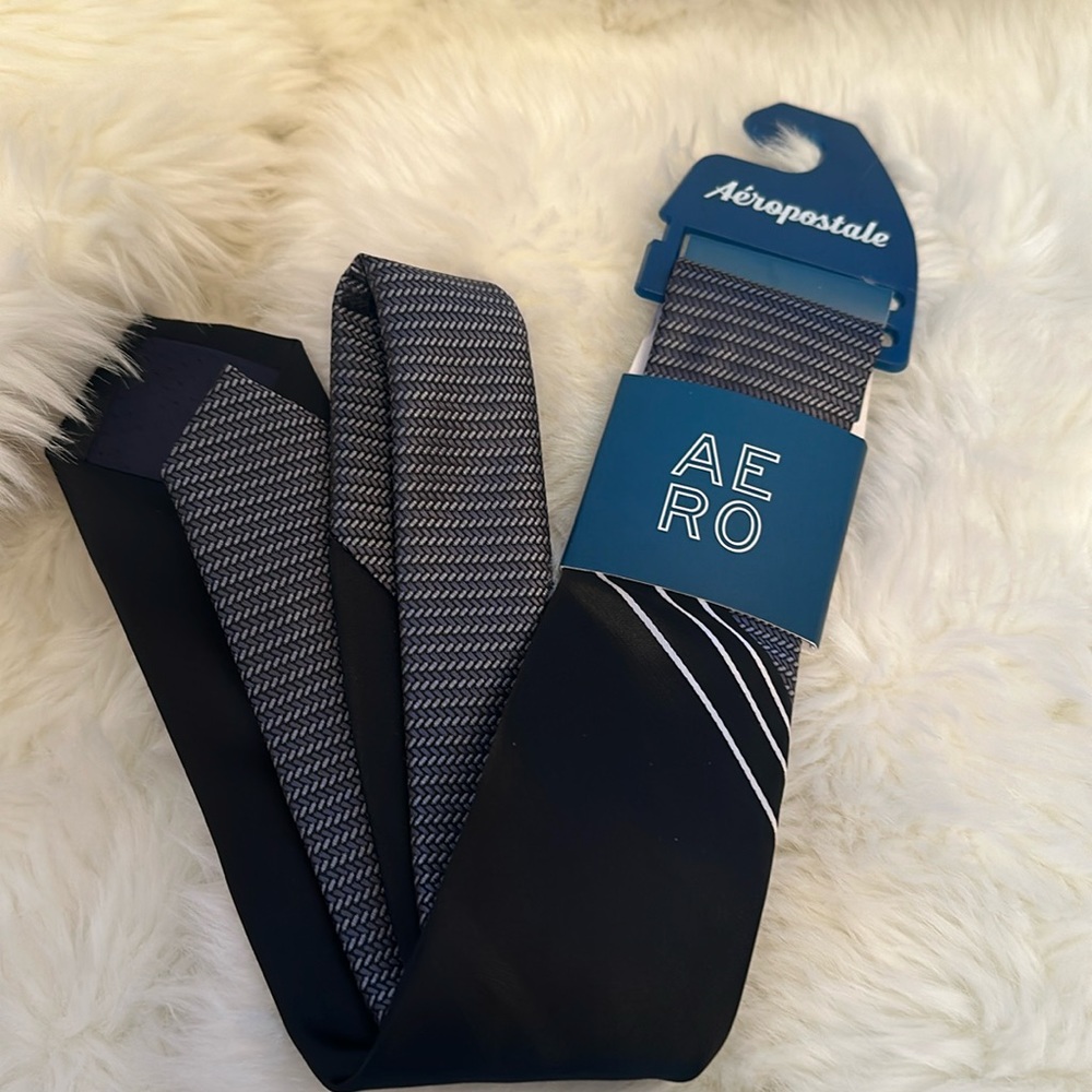 Aeropostale casual party men’s black grey Tie